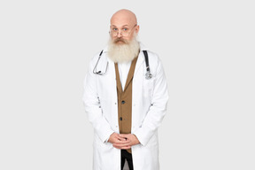 Mature doctor at work
