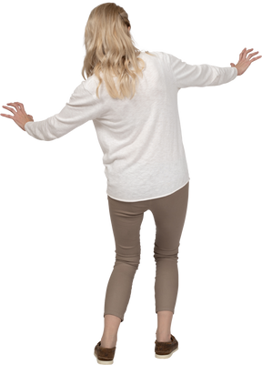 Woman in casual clothes standing