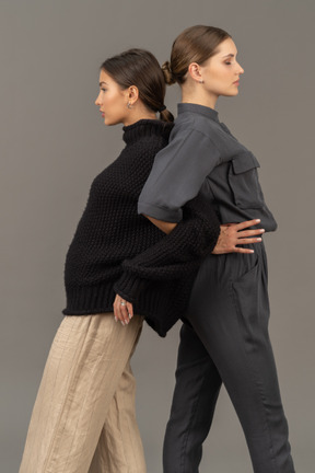Two woman embracing