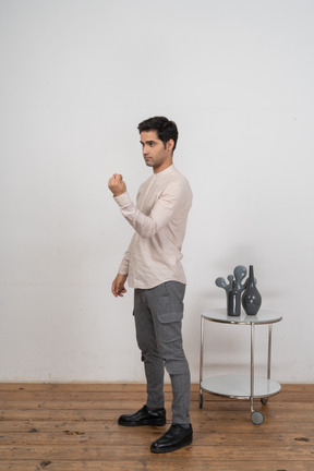 Man in shirt posing
