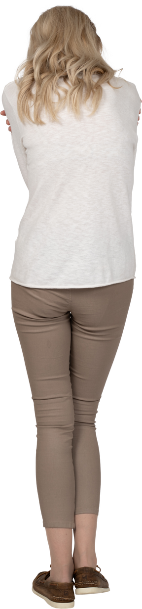 Woman in casual clothes standing