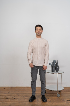 Man looking at camera